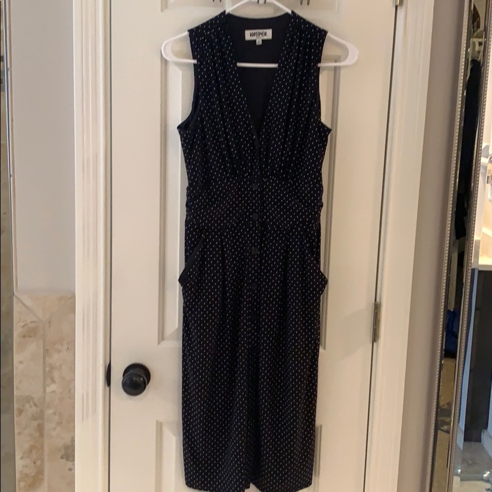 Black and white polka dot dress